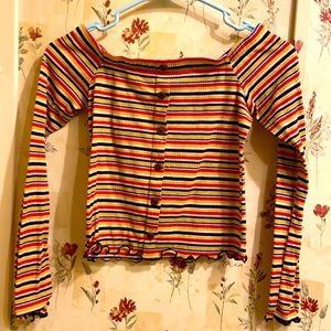 Rue21 cropped long-sleeve shirt
